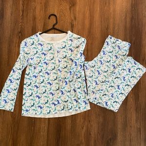 Roller Rabbit Pajama Set Size XS Lizards
